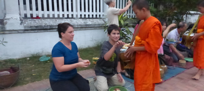 Feeding the Monks in Luang Prabang
