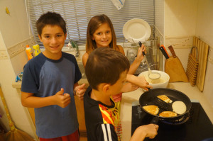 Pancake making team