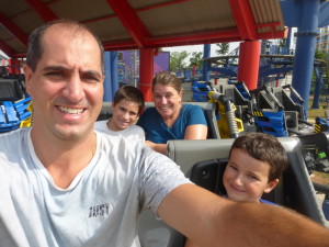 Selfie on the roller coaster