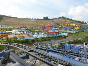 View of the water park from the roller coaster