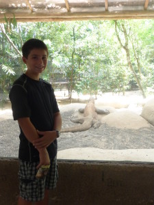 Me at the Zoo's Komodo Dragon exhibit