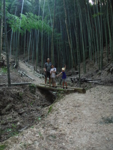 The boys in the bamboo forest.