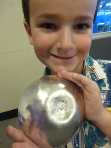 Elio's bowl. All by himself, he decided to add the flat bottom so it doesn't wobble.