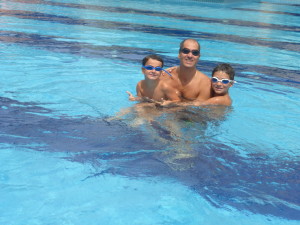 Swimming with my family