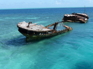 Shipwreck off of Heron Island