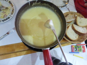 Gruyere cheese fondue