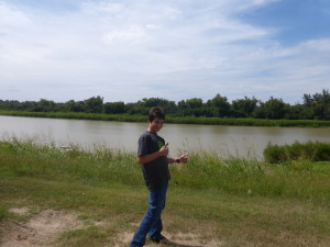 Me in front of the Mississippi River, Vicksburg, MS