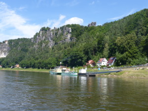Ferry over the Elbe to the hike up