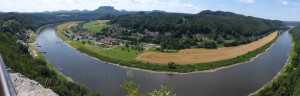 Elbe River, view from Sachsische Schweiz